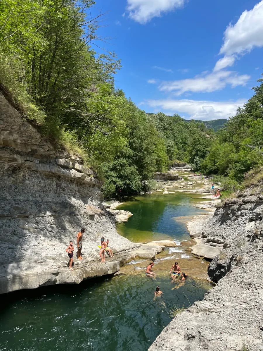 Fiume e picnic